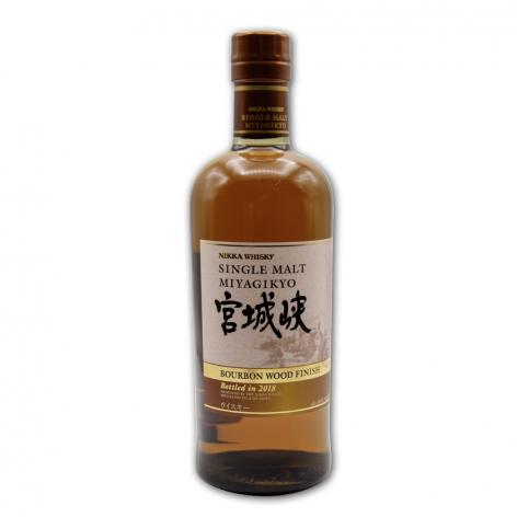 Lot 447 - Nikka  Miyagik Year Old Bourbon Wood Finish 2018 Single Malt Japanese Whiskey