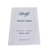 Lot 70 - Davidoff Pricelist
