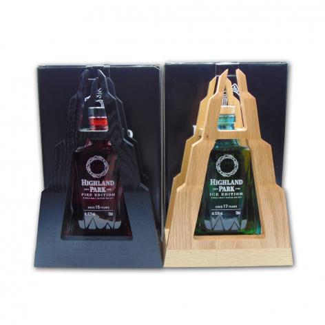 Lot 270 - Highland Park Fire & Ice Limited Release Scotch Whisky Set (2x70cl) Fire 15YO, Ice 17Y