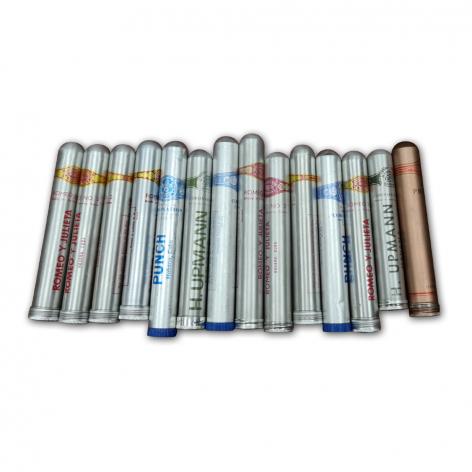 Lot 28 - Mixed single Tubed cigars