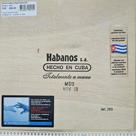 Lot 585 - La Gloria Cubana Orgullosos